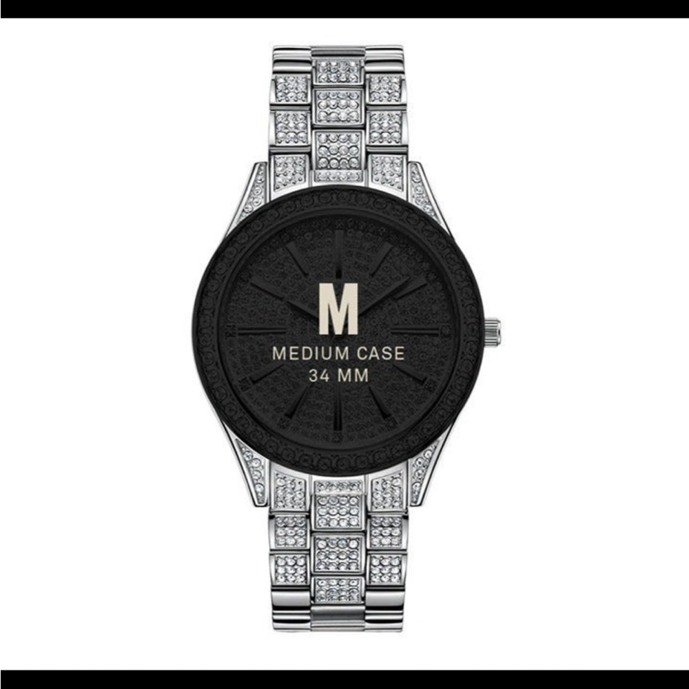 SWAROVSKI Women's Diamond Bracelet Watch Swarovski Crystals 34mm - 0.12 ctw - Picture 3 of 8